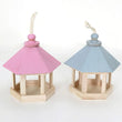 Simple Hanging Wooden Bird House Feeder – Outdoor Bird Shelter for Garden, Balcony, or Deck