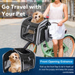 Multifunctional Soft-Sided Dog Bike Basket – Expandable Pet Carrier Backpack with 4 Open Doors