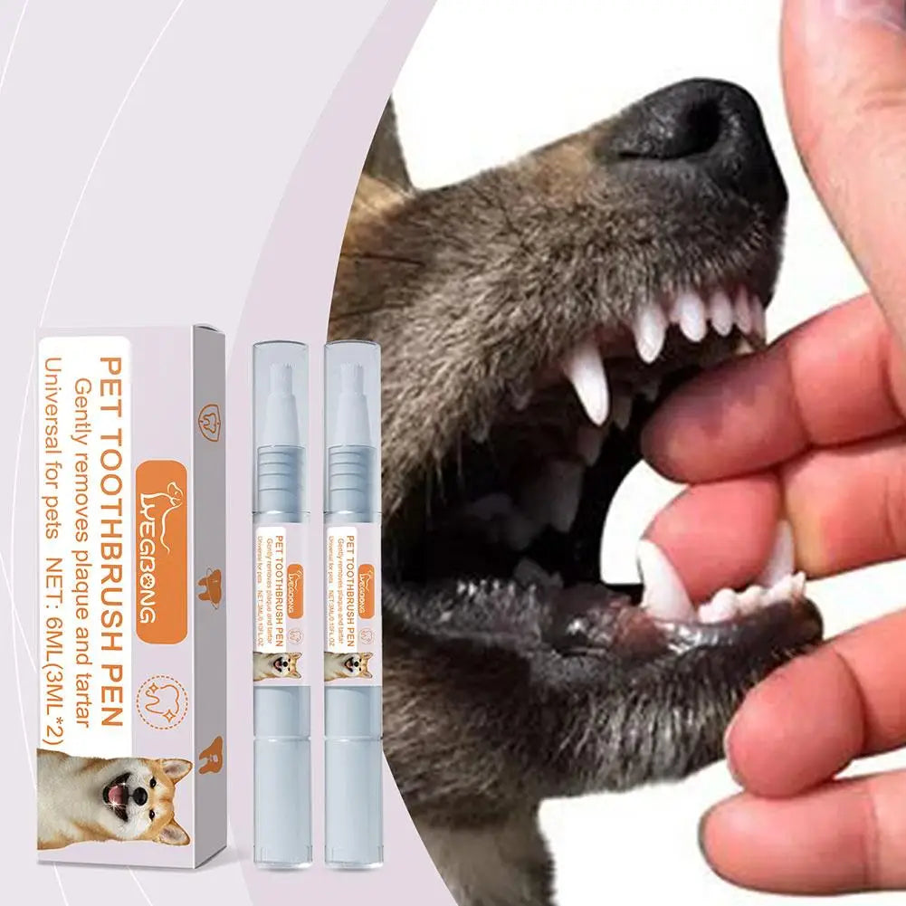Pet Teeth Cleaning Gel Pen for Dogs and Cats – Oral Care, Breath Freshener, Tartar & Stain Remover