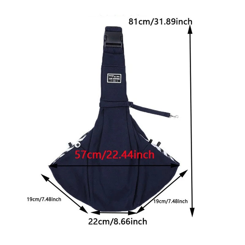 Adjustable Pet Carrier Sling Bag – Soft, Breathable Shoulder Tote for Small Dogs & Cats