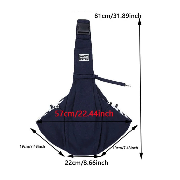 Adjustable Pet Carrier Sling Bag – Soft, Breathable Shoulder Tote for Small Dogs & Cats