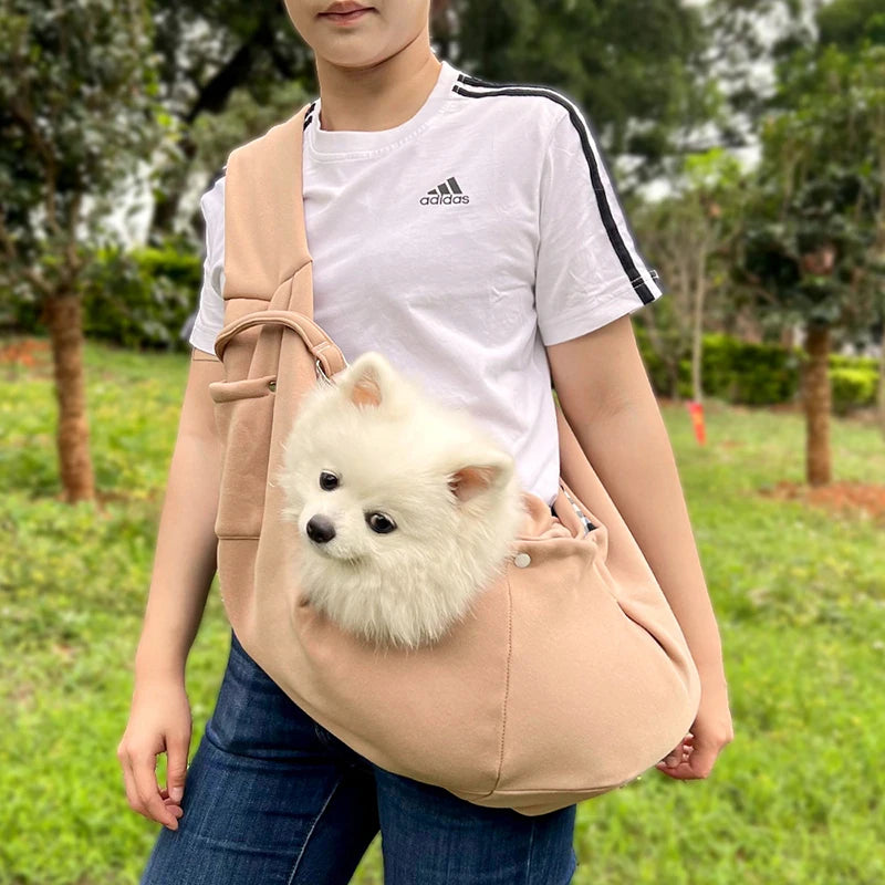 Portable Pet Shoulder Sling Carrier – Breathable Travel Bag for Small Dogs & Cats up to 7.5kg