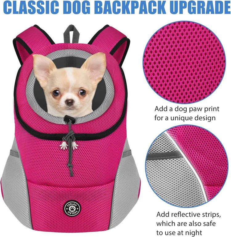 Dog Carrier Backpack – Breathable, Comfortable Pet Travel Bag for Small and Medium Dogs