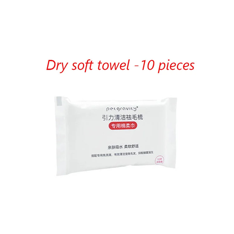 Clean Cat Dog Hair Removal Comb | Pet Grooming Brush | Wipes-Ready Brush for Cats/Dogs | Katten Accessories