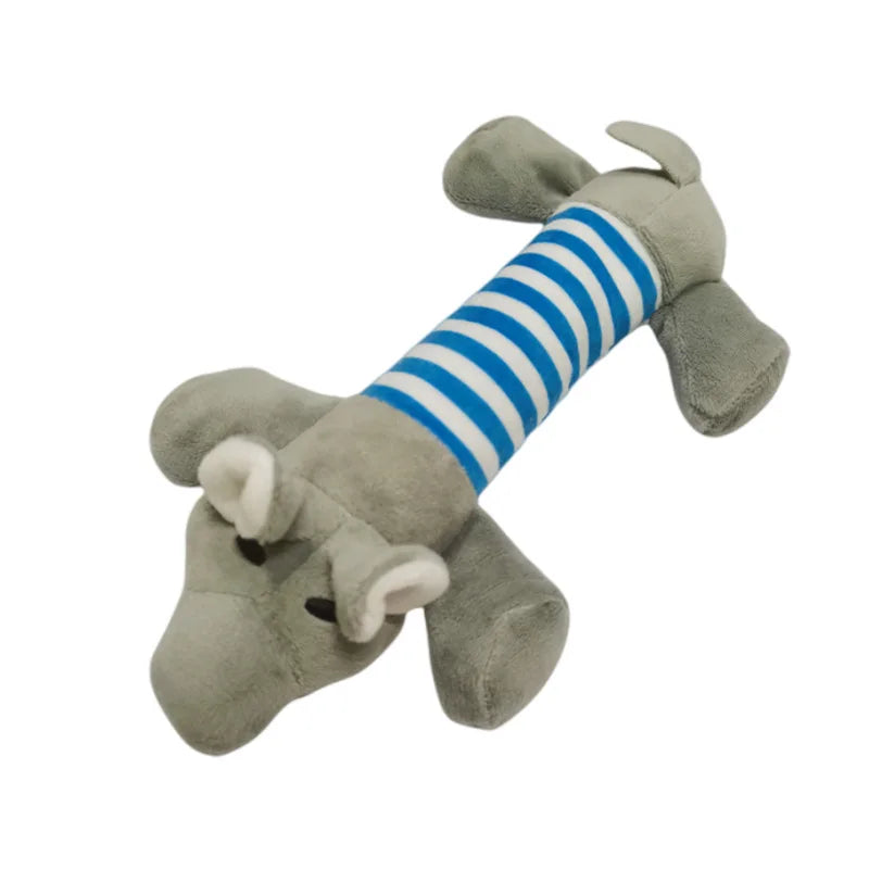 Plush Squeaky Animal Dog Toy – Durable Fleece Chew Toy for Dogs & Cats
