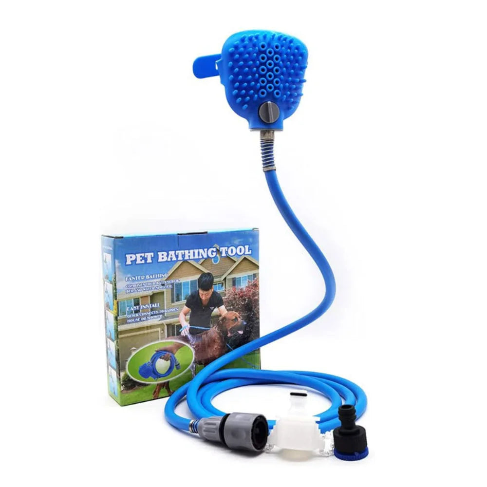 Pet Dog Shower Head Dogs Wash Clean Massage Tool Pet Bath Tool Shower Sprayer with Brush for Dog Cleaning Massage Indoor Outdoor