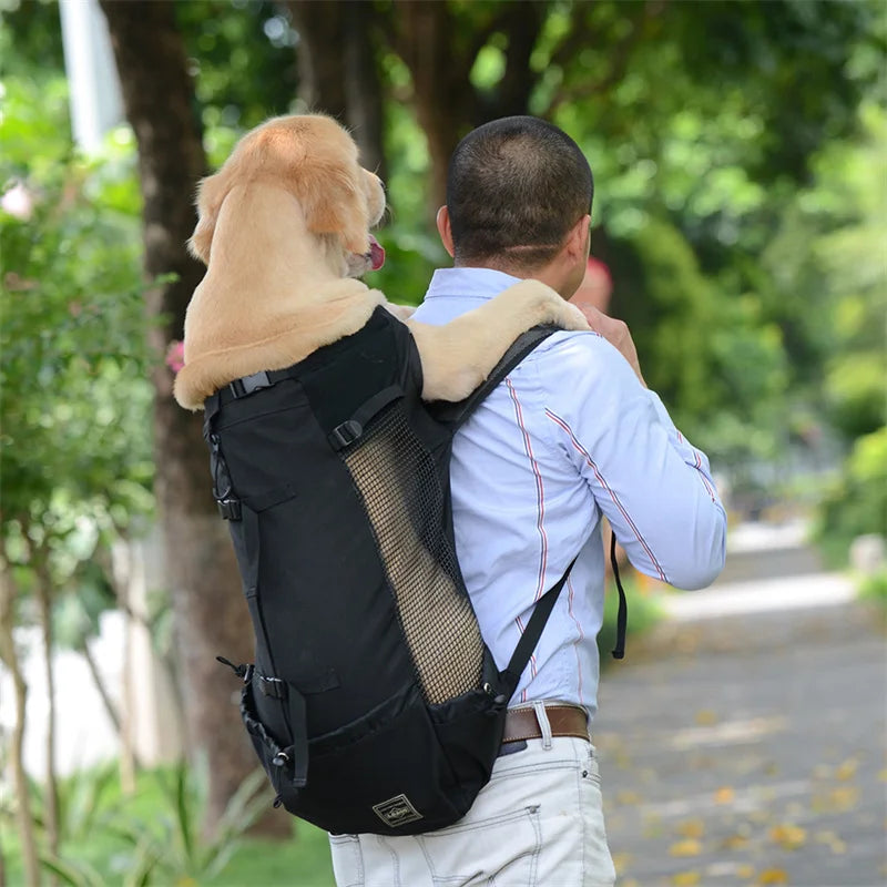 Strong Nylon Dog Carrier Backpack – Breathable Outdoor Travel Backpack for Small & Medium Dogs