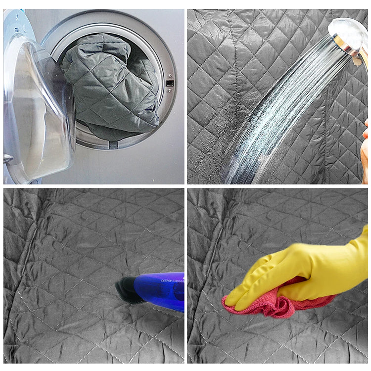 Waterproof Dog Car Seat Cover – Rear Back Hammock Protector with Mesh Window & Safety Belt for Large Dogs, SUVs & Trucks