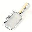 Cat Litter Shovel | Stainless Steel Scoop | Fine Mesh Sifter | Reptile Sand Substrate Cleaner | Durable Poop Scoop with Wooden Handle