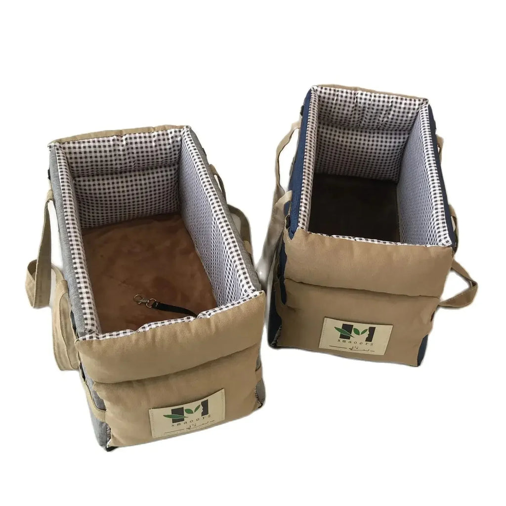 Portable Dog Car Seat Booster for Small Dogs and Cats – Soft, Comfortable Travel Carrier with Safety Straps