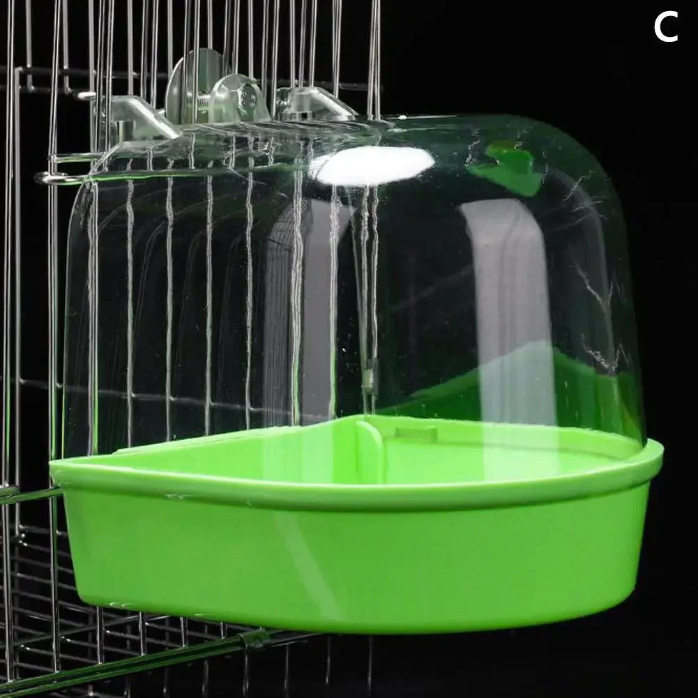 Hanging Bird Bath Box | Parakeet Shower Cage Bath | Bird Bathtub for Canary, Cockatiel, Budgerigar, Small Parrots