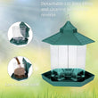 Wild Bird Feeder | Hanging Hexagonal Roof Pavilion | Semi-Automatic Garden Decoration | 1PCS