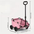 Foldable Small Pet Stroller with 4 Wheels – Breathable Dog and Cat Carrier Cart for Puppies and Kittens