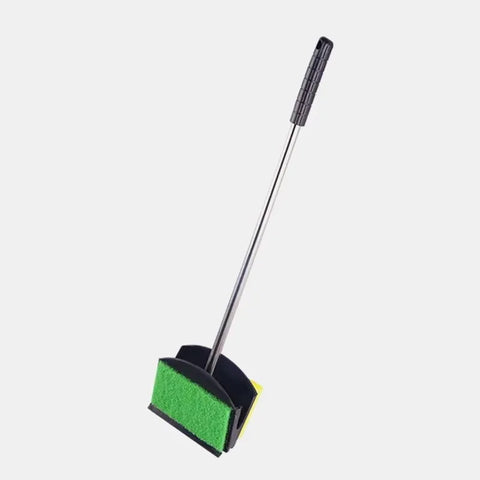 Aquarium Fish Tank Cleaning Brush – Stainless Steel Handle with Non-Slip Grip for Glass & Plants