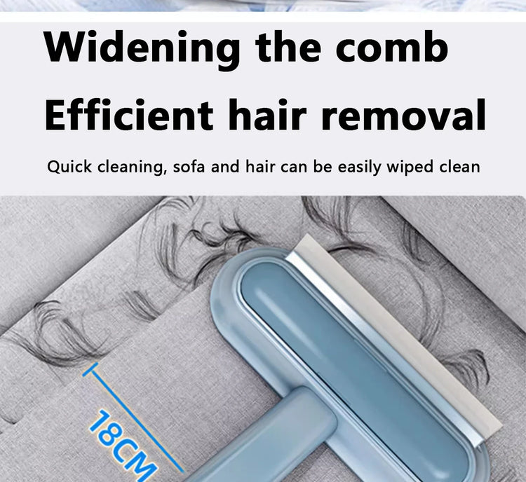 Multifunctional Pet Hair Remover Brush | Long Handle Fur Cleaner for Carpet, Sofa & Clothes | Manual Cat/Dog Hair Cleaning Tool