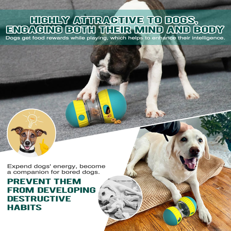 Interactive Dog Toy for Small to Large Dogs & Cats – IQ-Boosting Indoor Training Ball