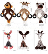 Plush Dog Toy Animals Shape Interactive Dog Chew Toys Corduroy Dog Toys for Small Large Dogs Puppy Pets Training Accessories