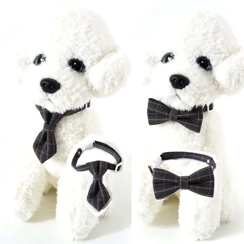 Pet Bow Tie | Adjustable Cat Neck Tie - Puppy Costume | Breakaway Small Dogs Bowtie Collar | Cats Grooming Ties | Party Accessories