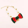 Christmas Pet Dress for Cats & Small Dogs | Red Bow Skirt | Holiday Costume