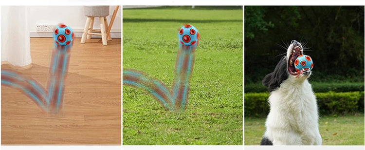 HOOPET Interactive Dog Ball Toys – Light-Up & Bell Rubber Balls for Active Play