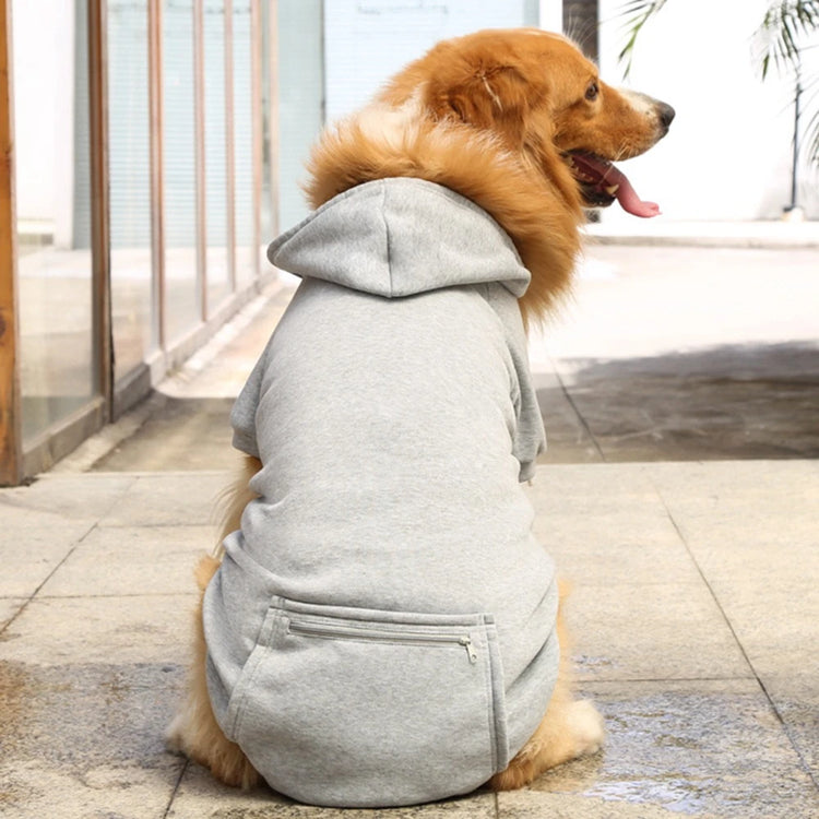 Winter Pet Clothes Dog Warm Hoodies Thermal Big Dog Coat Puppy Clothing For Small Medium Dogs Puppy Vest Jacket With Pockets