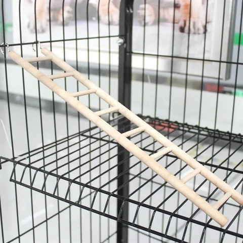 1PC Birds Toy | Wooden Ladders Swing Scratcher Perch Climbing | 3/4/5/6 Step Ladder for Bird Cage Parrots Hamsters Hanging Pet Supplies