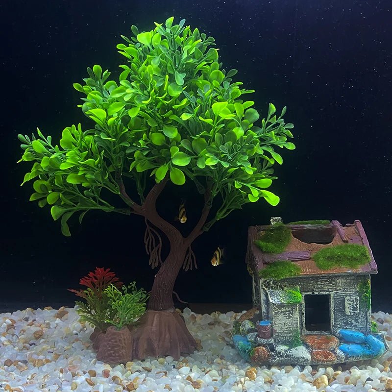 Fish Tank DIY Artificial Aquarium Plants Tree Ornament Aquatic Grass Decorations