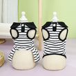 Pet Clothing Spring Summer Striped T-shirts Lapel Dresses Couple Outfits Breathable Dog Clothing Cat Dresses Small Dog Clothing