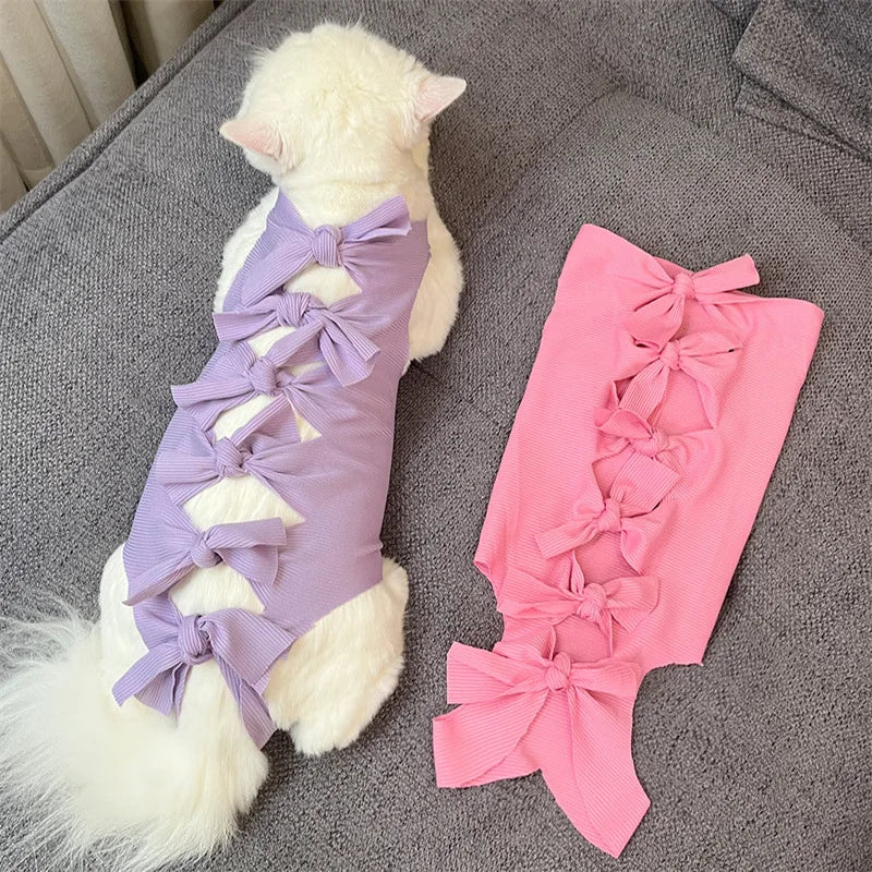 Cat Surgery Recovery Suit | Post-Op Onesie for Cats | E-Collar Alternative for Wound Protection