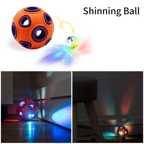 HOOPET Interactive Dog Ball Toys – Light-Up & Bell Rubber Balls for Active Play