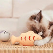 Silicone Cat Toy | Fish Shape | Self-Entertainment Chew Toy | Catnip Mint Scent | Durable Cat Play Tool | Happy Supplies for Cats
