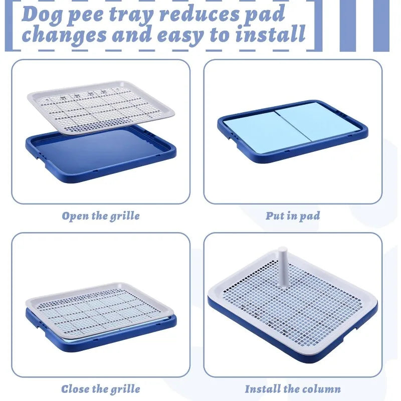 Reusable Dog Potty Training Tray – Non-Slip Puppy Pad Holder for Indoor & Outdoor Use