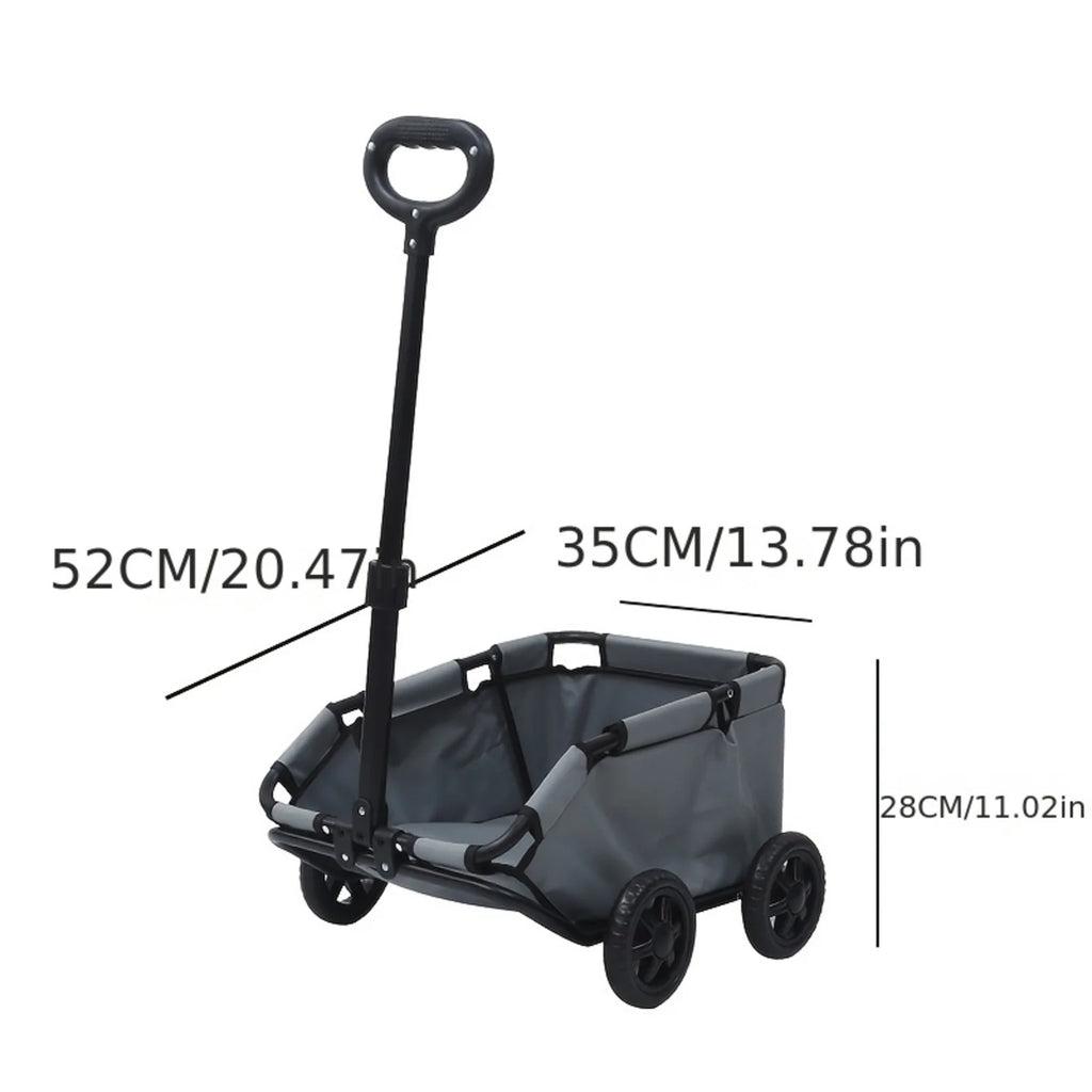 Foldable Small Pet Stroller with 4 Wheels – Breathable Dog and Cat Carrier Cart for Puppies and Kittens