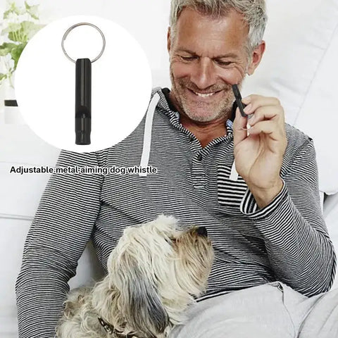 Ultrasonic Dog Training Whistle – Adjustable Frequency for Recall & Bark Control