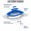 Pet Cat/Dog Toilet Training Kit | Reusable Removable Sand Tray Toilet Trainer for Cleaning & Training