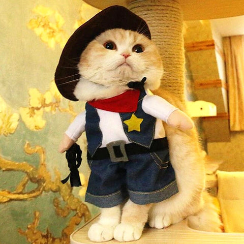 Funny Dog & Cat Costume | Pet Sweatshirt Stand-Up Suit | Cosplay Outfit for Party & Festival