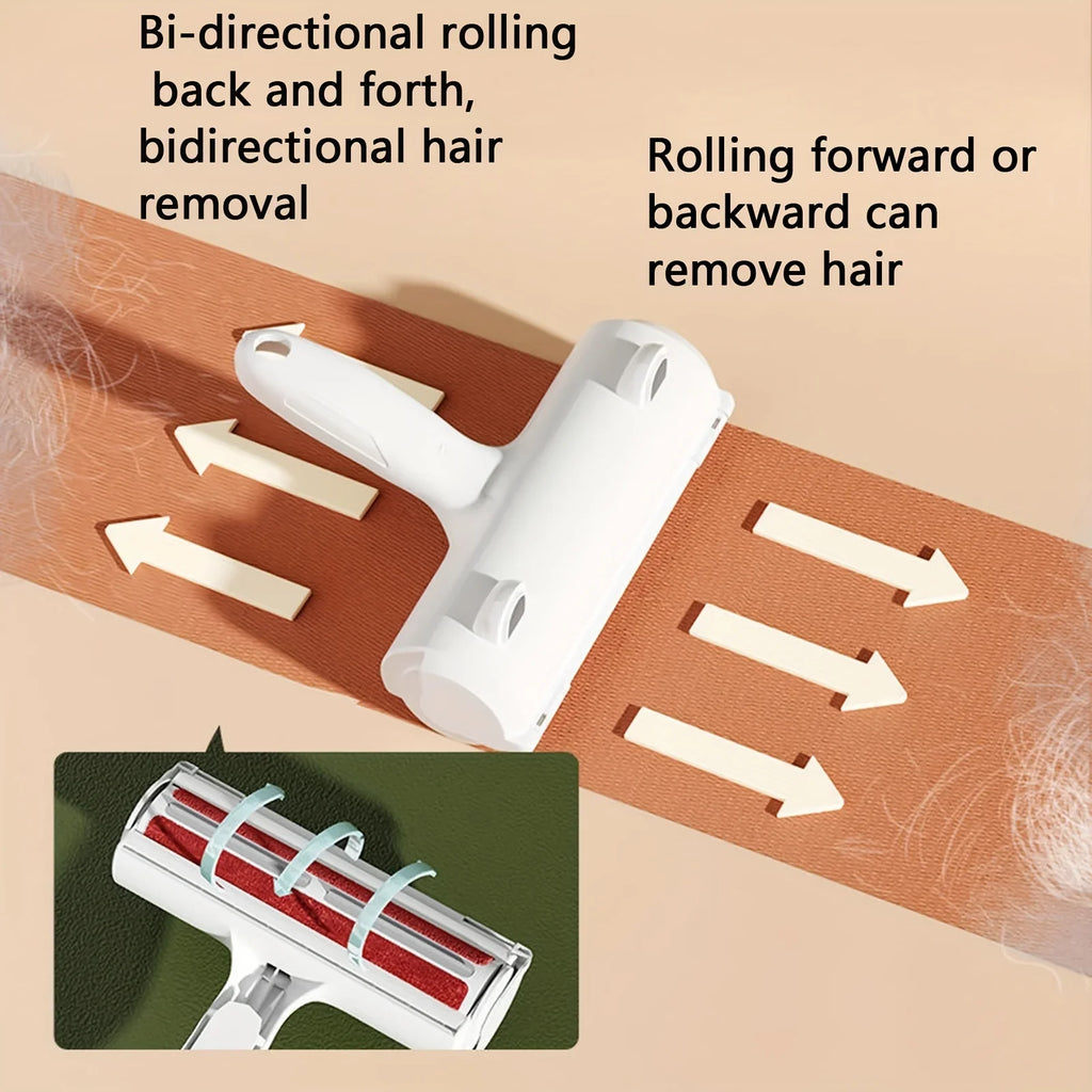 Cat Hair Removal Brush | Large Pet Fluff Roller | Portable Washable Lint Tool | Sofa Dog Cat Fur Cleaner | Reusable Self-cleaning