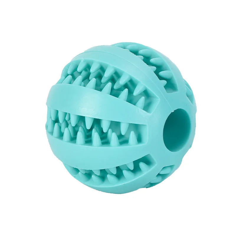 Interactive Rubber Dog Ball Toy – Chew, Clean Teeth & Snack Dispenser