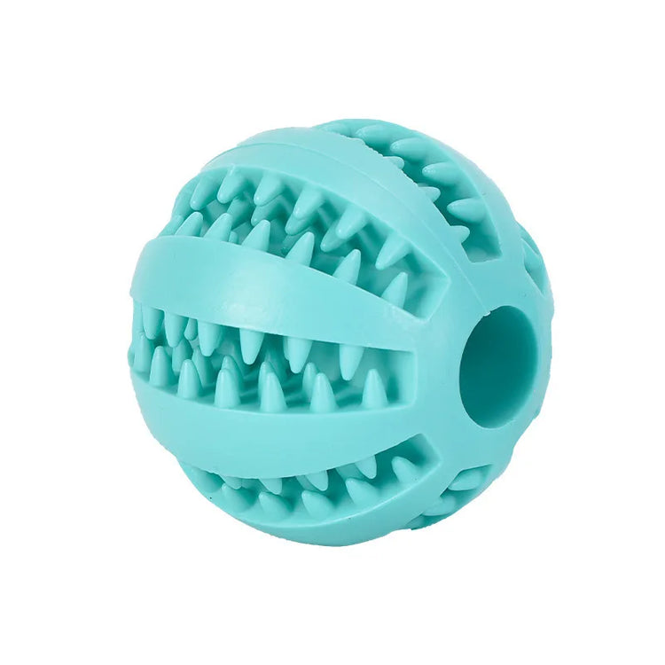 Interactive Rubber Dog Ball Toy – Chew, Clean Teeth & Snack Dispenser