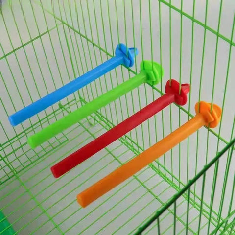 1Pc Bird Cage Perch Stand Holder | Plastic Bird Finch Canary Budgie Cage Platform | Plastic Bird Perch