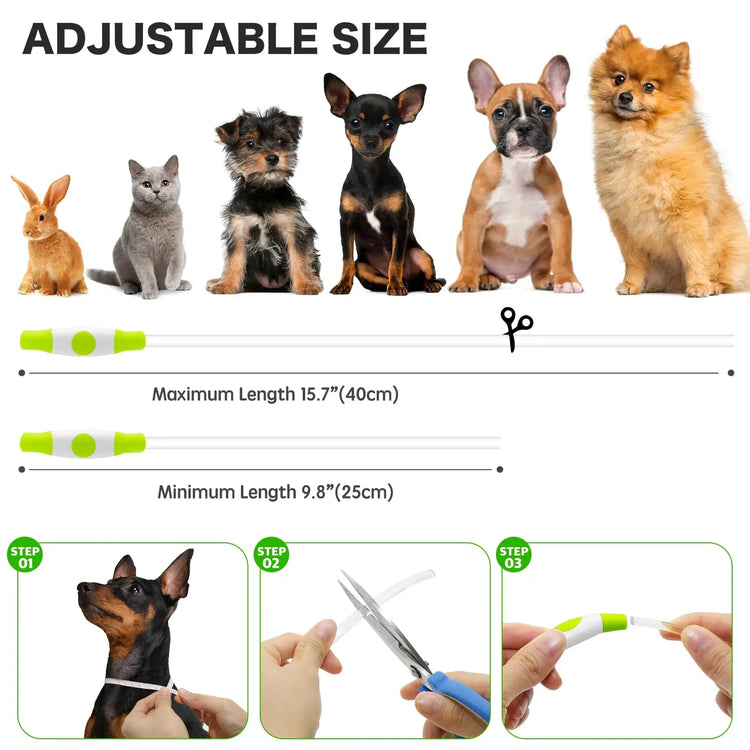 LED Luminous Dog Collar Light Rechargeable Flashing Safety Collar for Nighttime Walking