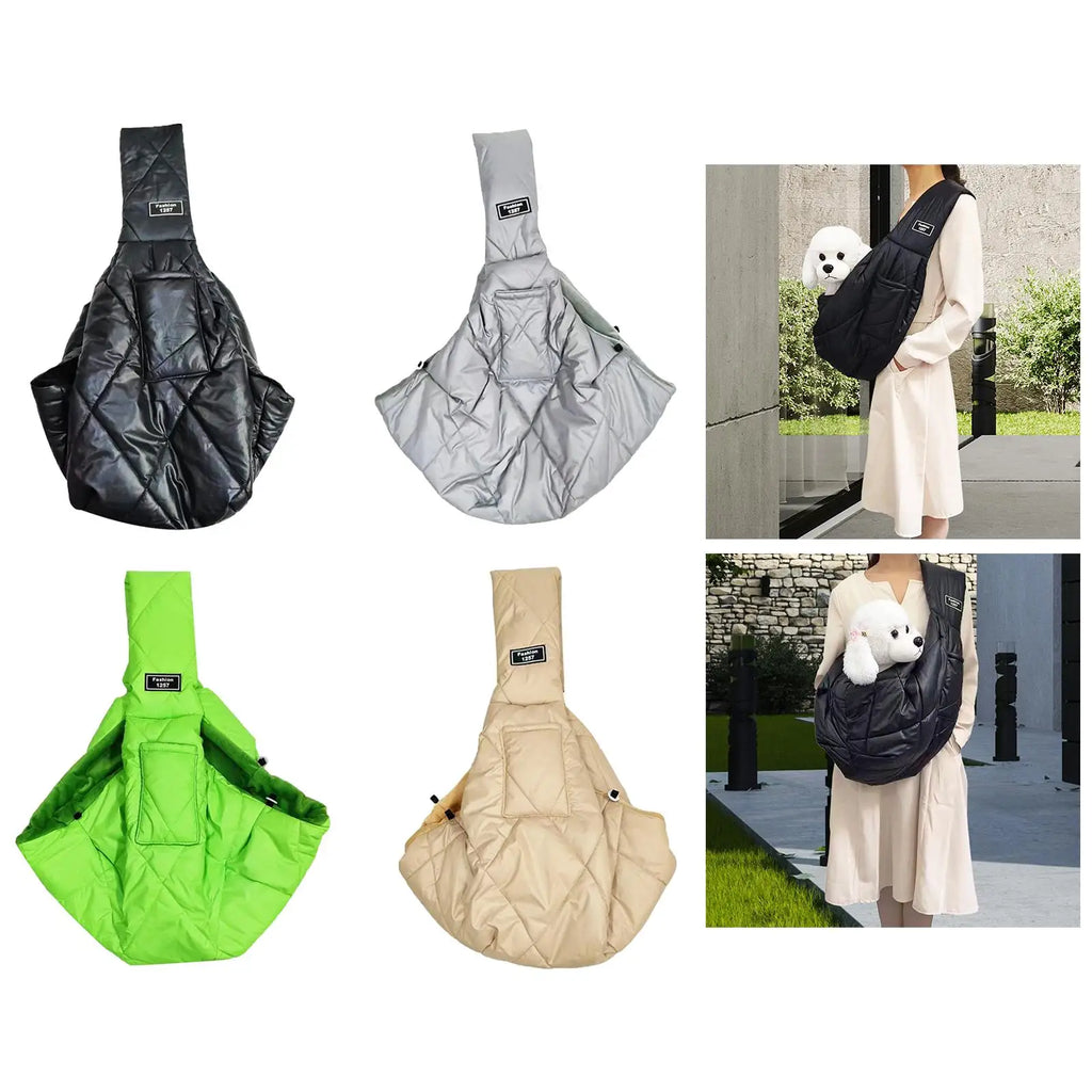 Soft Breathable Pet Carrier Sling – Comfortable Shoulder Tote Bag for Small Dogs and Cats