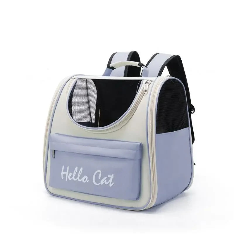 Windproof Cat/Small Dog Travel Backpack | Soft Cushion | Outdoor Pet Carrier