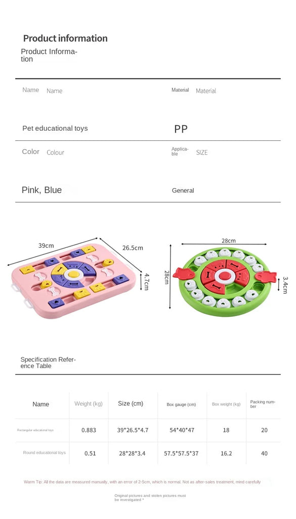 Interactive Dog Puzzle Toy for Training & Enrichment | For All Dog Sizes