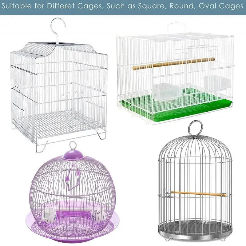 Bird Cage Seed Catcher Cover | Mesh Skirt Dust Guard | Easy-Clean Nylon Net for Parrot Cages | 2 Sizes M/L