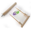 Bird Swing Toy | Wooden Parrot Perch Stand with Chewing Beads for Budgie Birds
