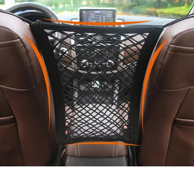 Dog Car Net Barrier with Storage Bag – Rear Seat Safety Fence for Pets and Kids