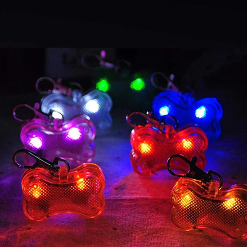LED Luminous Dog Tag Pendant – Glow in the Dark Safety Collar Accessory for Dogs and Cats
