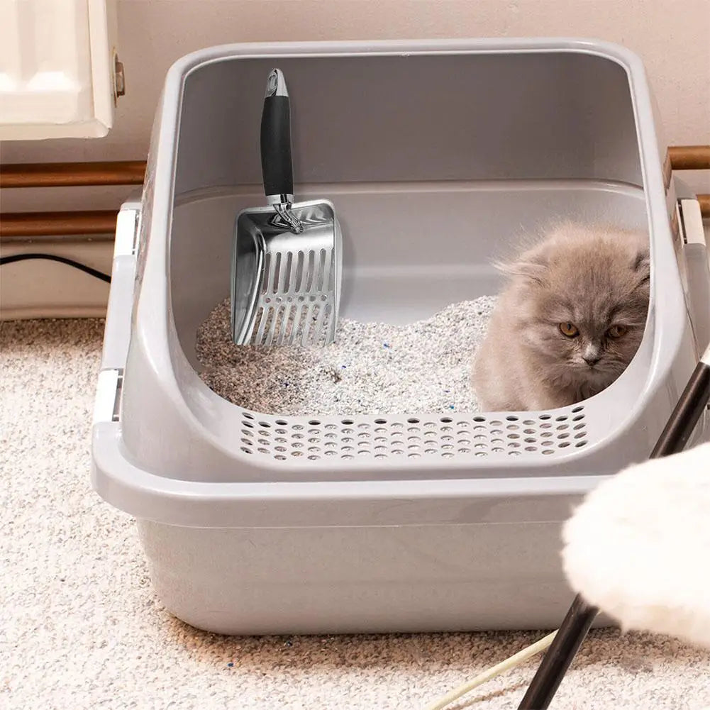 Cat Sand Cleaning — for Dog & Cat | Clean Feces Supplies | Cat Litter Shovel | Pet Cleaning Tool | Pet Products | Metal Long Handle Scoop