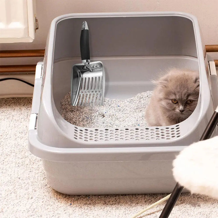 Cat Sand Cleaning — for Dog & Cat | Clean Feces Supplies | Cat Litter Shovel | Pet Cleaning Tool | Pet Products | Metal Long Handle Scoop